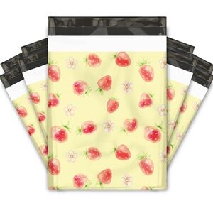 🍓20 Watercolor Yellow Strawberry Poly Mailers 10 x 13 inch